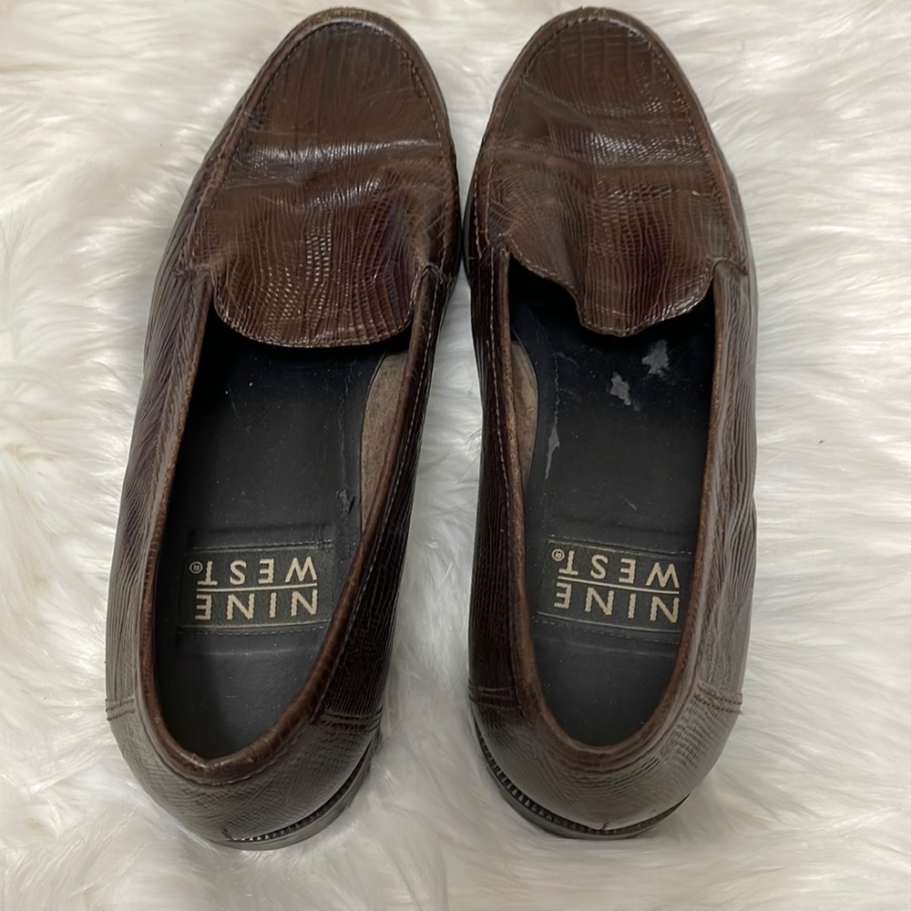 Vintage Size 6.5 Brown Nine West Loafers B1